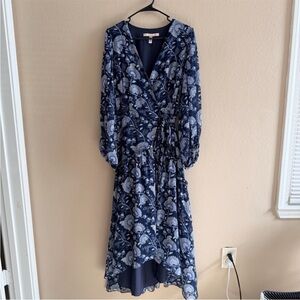 Hutch Abstract Wrap Maxi Dress